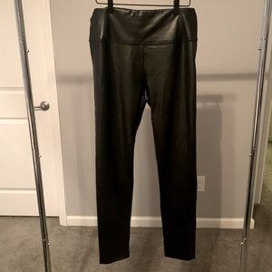 Bagatelle Black Faux Leather Leggings